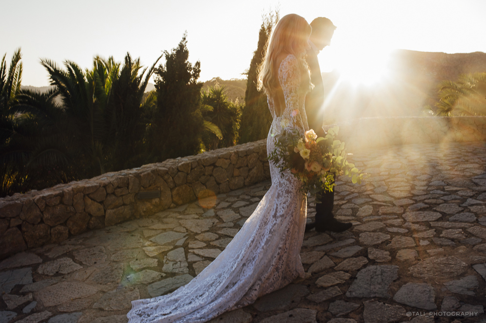 Bride and Groom in the sunset