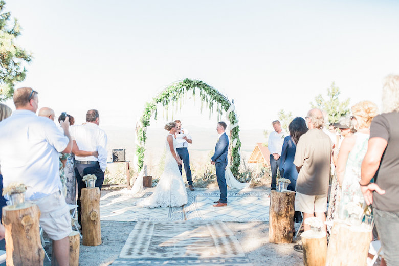 outdoor wedding greenery