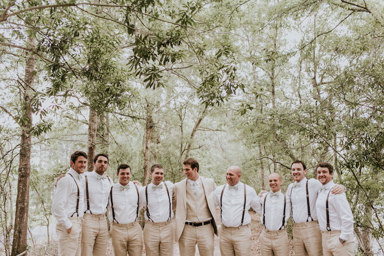 white and khaki pants wedding 