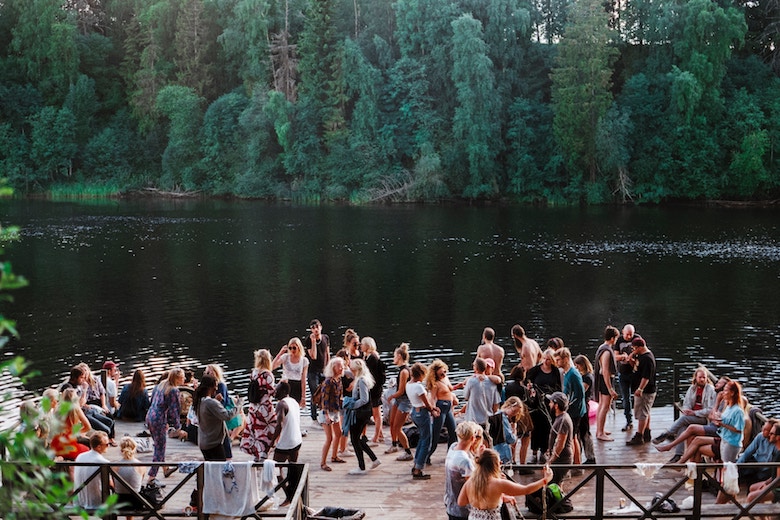 Outdoor event by the river