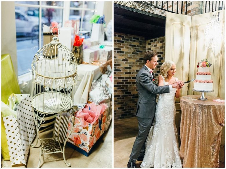 bride and groom cake cutting