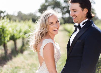 tuxedo groom and bride