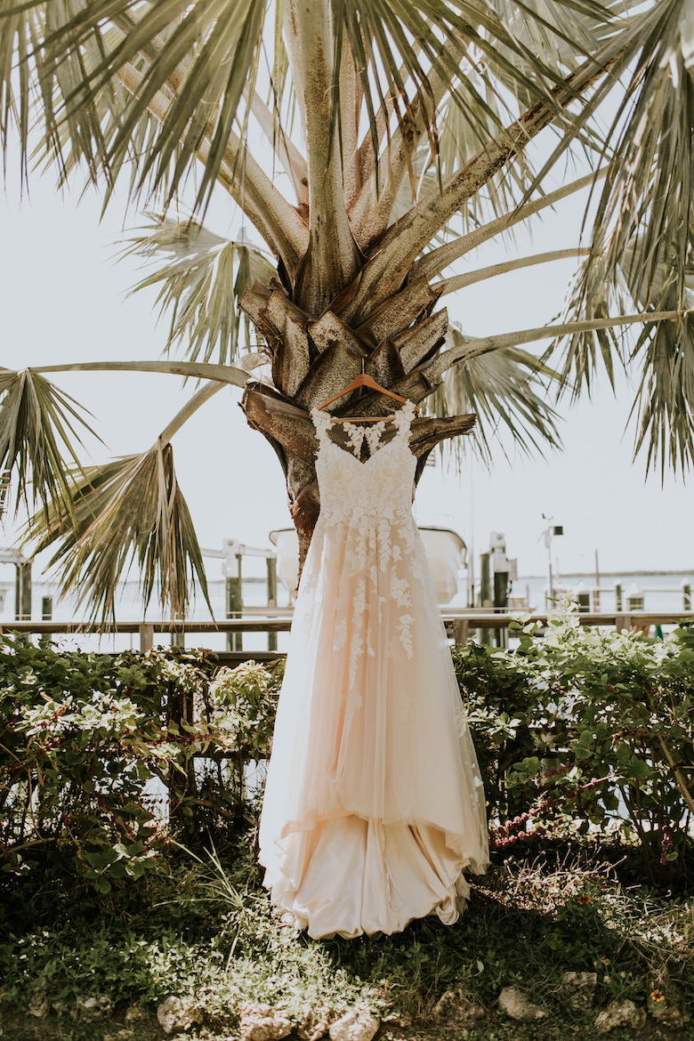 tropical wedding dress