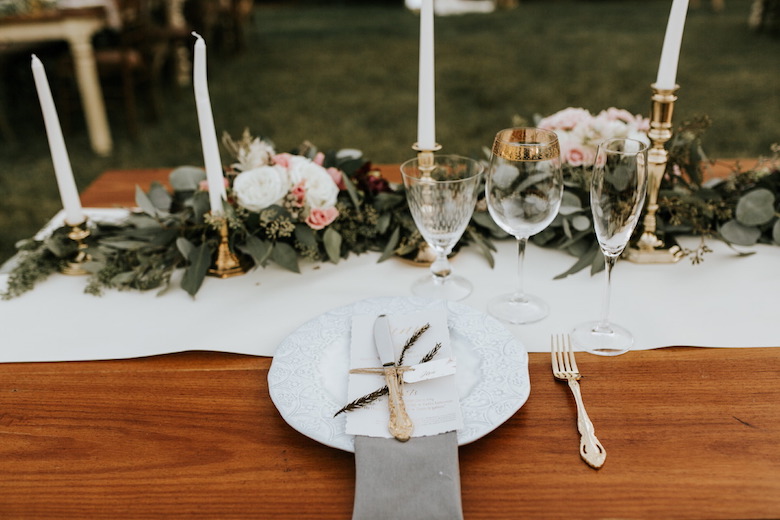 vintage wedding table setting
