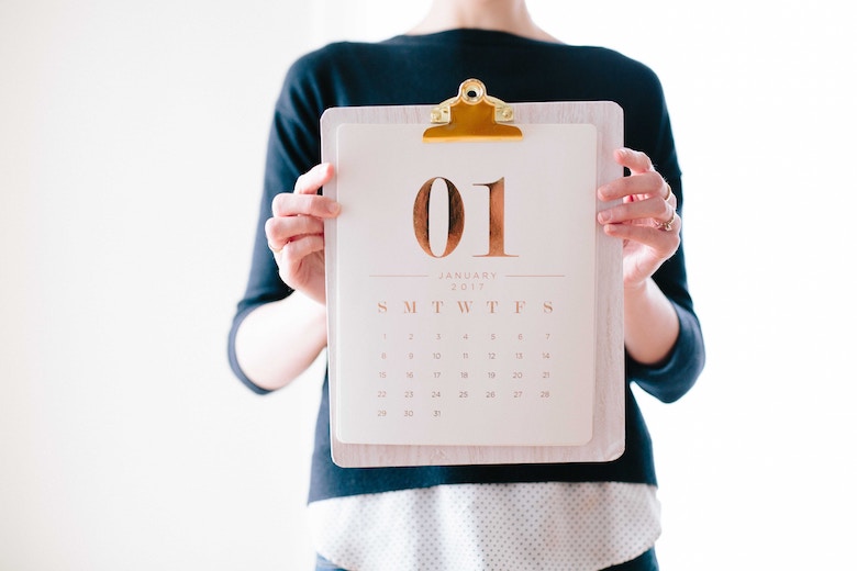 A wedding calendar