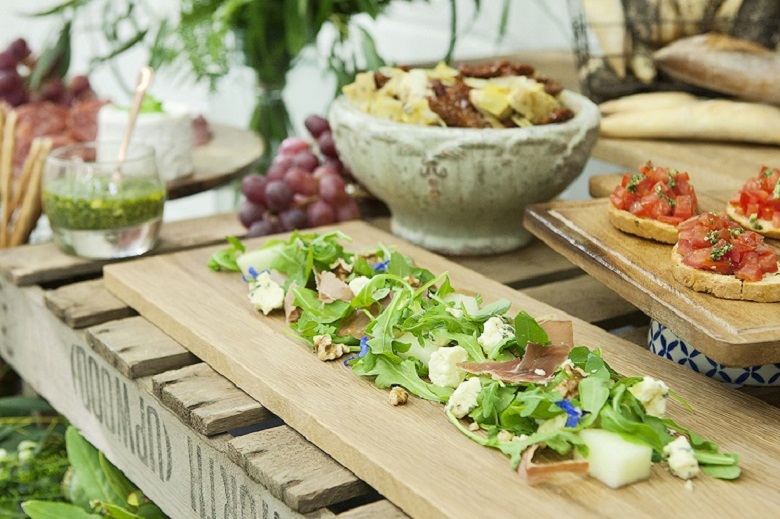 italian antipasti and bruschettas