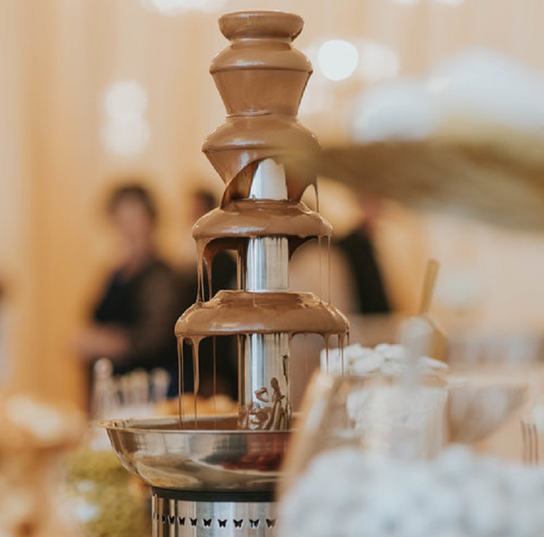 decadent chocolate fountain fondue