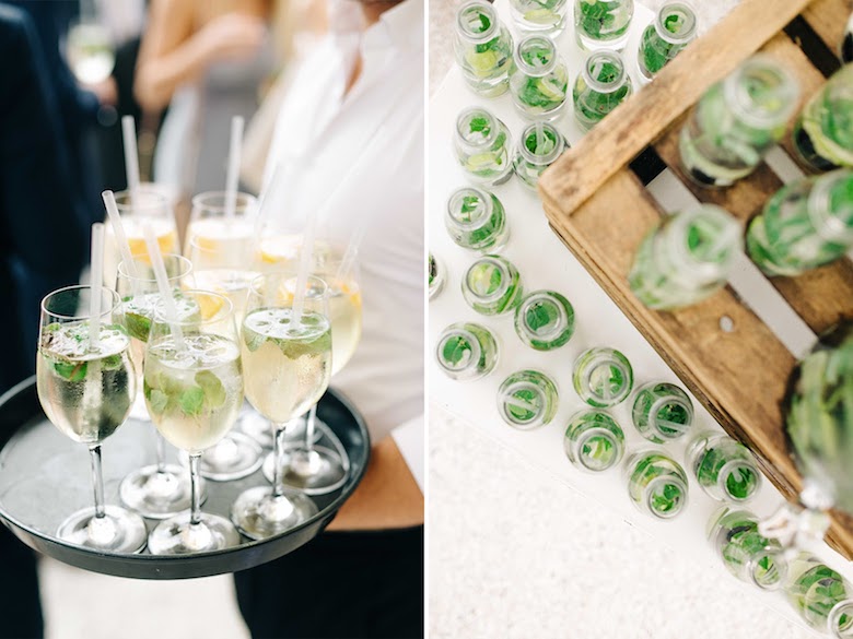 garden wedding refreshing mint cocktails 