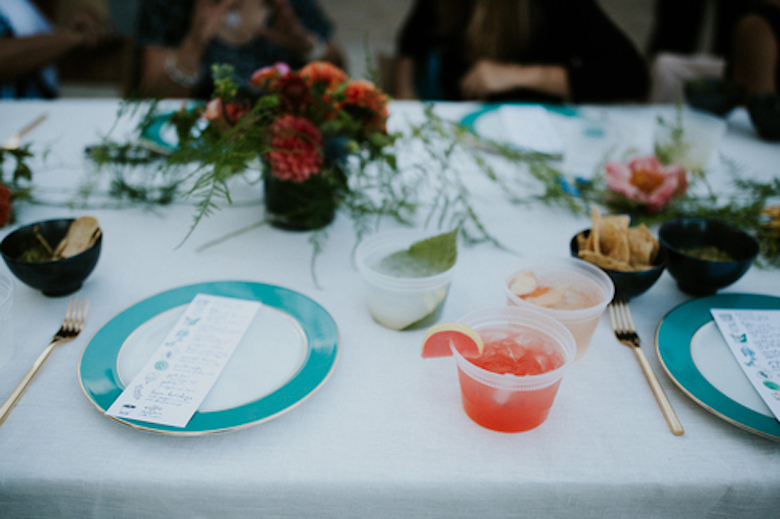 table settings for spring wedding 