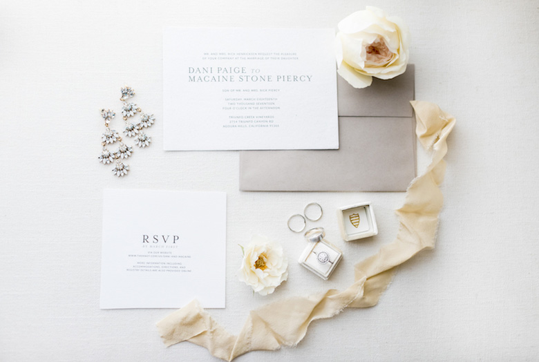 minimalist monochrome black and white wedding invitation stationery 