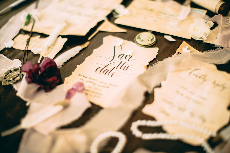 parchment paper wedding invitations
