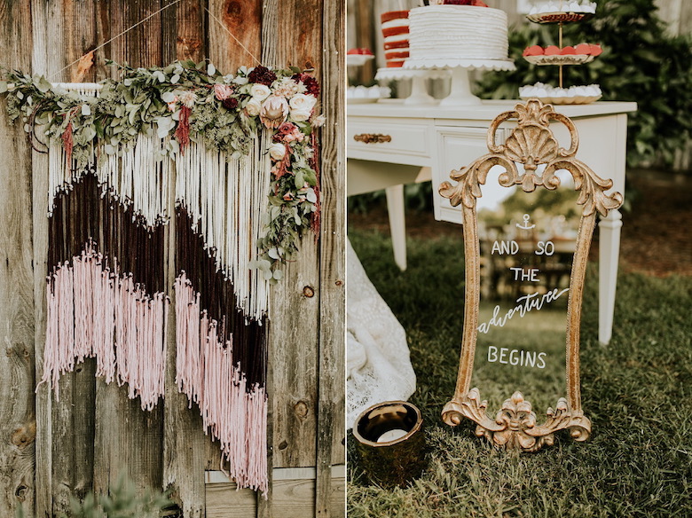 vintage mirror calligraphy for wedding decorations on a budget