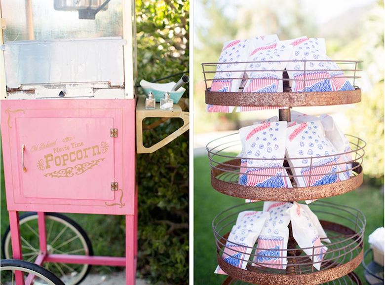 wedding engagement popcorn stand