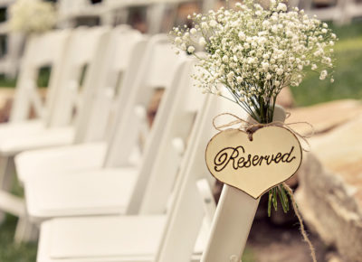 reserved wedding seat for deceased loved one